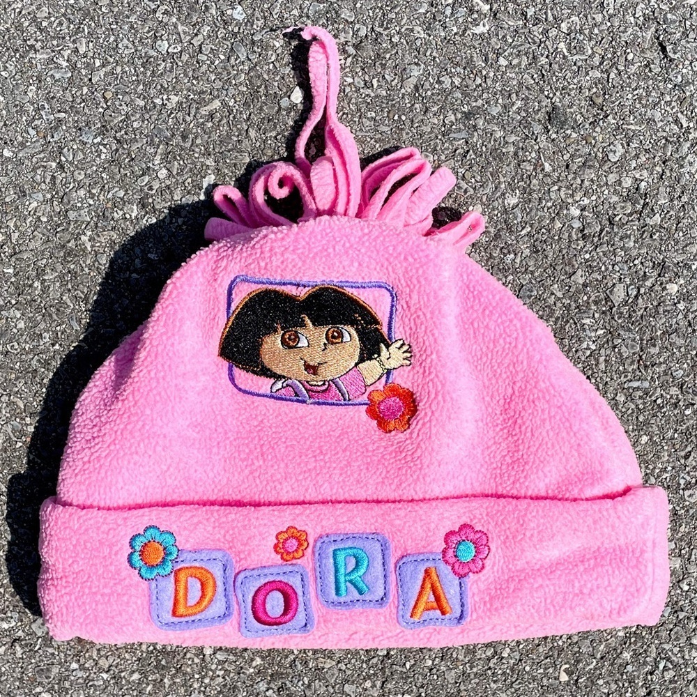 Dora The Explorer Vtg 2004 Fleece Winter Hat Youth Size (1-3)